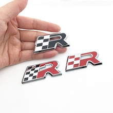 Auto Metal Racing Flag R logo Trunk Rear Tail Car Emblem Badge Decal sticker Decoration 2024 - buy cheap