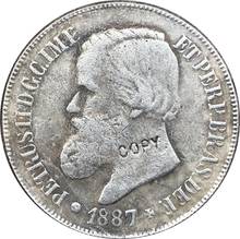 1887 Бразилия 500 рейс копия монет 2024 - купить недорого