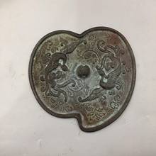 Китайское древнее двойное, Феникс бронзовое зеркало для украшения дома, металлические изделия 2024 - купить недорого