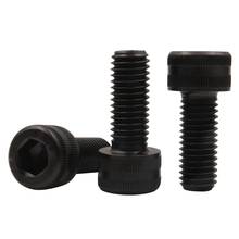 Cabeça de copo allen m4, parafusos sextavados para cabeça, parafuso conjunto de cilindro, parafuso mecânico, cor preta de aço carbono, 5mm a 25mm, 20 peças 2024 - compre barato