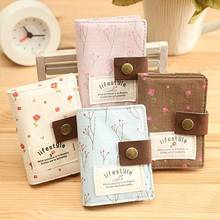 Cute Women Business Card Holder Case Book Canvas Bank Credit Card Clip Wallet Cardholder Print Floral ID Card Bag 20 Bits 2024 - buy cheap