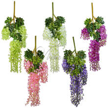 Silk Wisteria Artificial Hanging Flowers Hanging Fake Flower for Wedding Party Home Garden Decoration 24pcs/lot 105cm 2024 - buy cheap