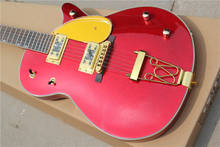 Classic style, customized 6-string jazz electric guitar, metal red body, gold hardware, free shipping 2024 - buy cheap