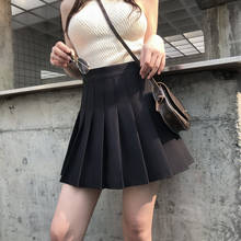 Women Preppy Style Skirt Ladies Girls Solid A-line Cute Pleated Empire Mini Skirts(Safety Pants Inside) 2024 - buy cheap