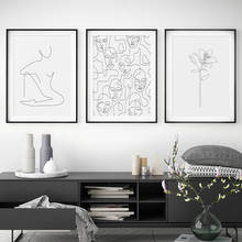 Quadros abstratos para decoração de casa, pintura que enchimento em tela, poster moderno de parede, para sala de estar, ioga 2024 - compre barato