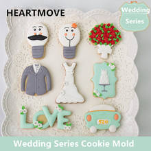 Newly Flower Love Wedding Series 7 Pcs/Set Cake Mold Plastic Printing Biscuits Cookies Cutter Fondant Paste Decoration Tool 8168 2024 - buy cheap