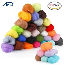 Kit de artesanato de feltro para lã, conjunto de 30/50 cores de lã com agulha de feltro para bonecas faça você mesmo, acessórios de bordado 2024 - compre barato