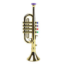 1pc Kids Trumpet Plastic for Early Developmental Music Education Toy Golden 2024 - buy cheap
