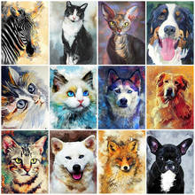 Evershine diamante bordado venda gato ponto cruz kit pintura diamante animal cão strass imagens artesanato kit 2024 - compre barato