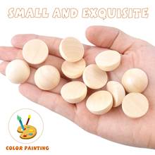 Supvox 100pcs Natural Wood Half-Faced Ball Lead-Free Wooden Beads For DIY Jewelry Making Unfinished Accessories DIY Craft Ball 2024 - buy cheap