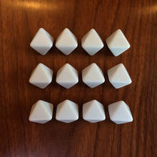 15Pieces Side length 18mm D8 White Blank Dice For Board Games DTY Game Accessories 2024 - buy cheap