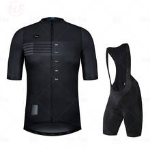 Conjunto masculino de ciclismo, camiseta e bretelle respiráveis de secagem rápida para corrida de ciclismo mountain bike 2024 - compre barato