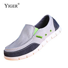 YIGER Men's casual canvas shoes man loafers big size Wide foot non-slip cloth shoes male slip-on Soft light leisure shoes 2022 - buy cheap