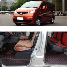 for luxury fiber leather car interior floor mat for nissan nv200 2010-2020 2019 2018 Evalia Vanette Mitsubishi Delica D3 2024 - buy cheap