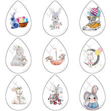 TAFREE 2019 NEW Lovely rabbit Tear Drop Shape Accessories 18x25mm Handmade Glass Cabochon Dome Flat Back DIY Jewelry Making RT01 2024 - buy cheap