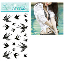 1pcs Removable The Swallow Bird Flash Tattoo Waterproof Temporary Tattoo Stickers Temporary Body Art Painting New Design 2024 - buy cheap