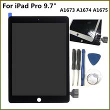 Pantalla LCD táctil de 100% "para tableta iPad Pro, montaje de digitalizador, pieza de repuesto, A1673, A1674, 9,7 probado 2024 - compra barato