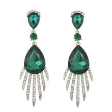 New Korean Shiny Heart Crystal Colorful Tassel Drop Earrings For Women Fashion Shell Rhinestone Party Jewelry Gift 2024 - buy cheap