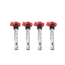 Conector de bujía de bobina de encendido, boquilla de encendido roja, accesorios para Audi A4, A5, A6, A7, A8, Q5, Q7, R8, 06E905115E, 07K905715F, 4 Uds. 2024 - compra barato