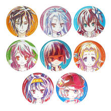 COSSUN No Game No Life Anime Badge Sora Shiro Stephanie Dola Jibril Kurami Zell Fiel Nirvalen Izuna Tet Metal Badge Brooch Pins 2024 - buy cheap