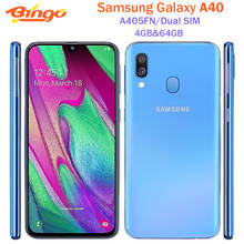Samsung Galaxy A40 A405FN Original 4G LTE Android Mobile Phone Octa Core 5.9" Dual SIM 25MP&16MP&5MP RAM 4GB&64GB Exynos NFC 2024 - buy cheap