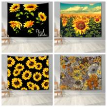 Sunflower Tapestry Wall Hanging Decor Floral Flower Wall Blanket Bedroom Aesthetic Wall Art Tapestry for Living Room College 2024 - buy cheap