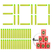 300PCS  Foam Bullets For Nerf Elite Series Toy-Gun Refill Darts Blaster for Nerf Accessories with Practice Target Gift for Kids 2024 - buy cheap
