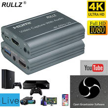Tarjeta de captura de vídeo 4K 60HZ Loop USB 3,0 HDMI, caja de grabación de Juegos Full HD 1080P 60FPS para videocámara PS4 Xbox, cámara de transmisión en vivo 2024 - compra barato