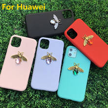 Funda de TPU suave de Color caramelo 3D Bee para Huawei Mate 10 20 P20 P30 P10 Y6 Y5 Y9 Prime 2018 Honor 10 9 Lite 7C 7A Pro 8X 8C P Smart 2024 - compra barato