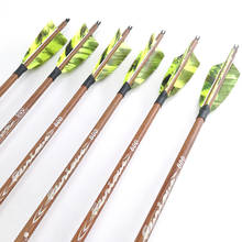 Pinals Spine 400 500 600 Traditional Recurve Bow Longbow Archery Arrow Feather Arrows Shaft for Bow Hunting Targets 2024 - buy cheap