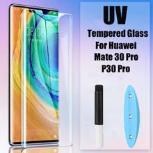 3D Curved UV Liquid Full Glue Cover Tempered Glass For Huawei Mate 20 Honor 30 Pro P30 P40 Pro Nova 7 Pro Screen Protector Film 2024 - buy cheap