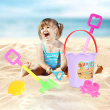 6Pcs Random Color Summer Sand Sandbeach Kids Plastic Beach Toys Castle Bucket Spade Shovel Rake Water Tools Sets 2024 - buy cheap