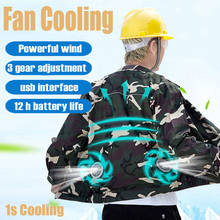 Мужская куртка, летний охлаждающий вентилятор, кондиционер, тепловой ход, наружный рабочий светоотражающий жилет, Jaqueta Masculina, Мужская куртка 2024 - купить недорого