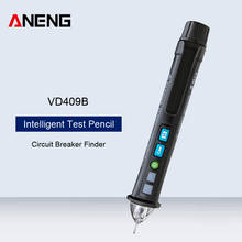ANENG VD409B автоматический выключатель Finder светодиодный тестер er Бесконтактный детектор напряжения переменного тока тестовый er метр 12 В-1000 В тестовая ручка проводного трекера 2024 - купить недорого