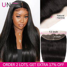 UNICE HAIR Brazilian Straight Hair Lace Frontal 13"x4" Free Part Lace Closure 1 Piece Pre-Plucked 100% Remy Human Hair 10"-20" 2024 - buy cheap