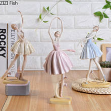 Decoração para bailarina, adorável, bailarina, jardim de fadas, em resina, para decoração de bailarina, sala de estar, decoração moderna para casa 2024 - compre barato