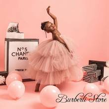 Pretty Champagne Puffy Tiered Ruffles Tulle Kid Dresses To Wedding Party Long Tutu Flower Girl Dresses To Photo-Shoot Ball Gowns 2024 - buy cheap