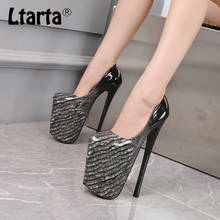 LTARTA 2021 New Women's Sexy Pumps Heels Sexy Disposable Bed 22cm High Thin Heeled Large Size 45 Women's Shoes MJL 2024 - buy cheap