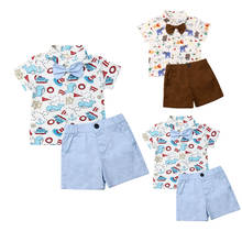 Citgeett-Camiseta de verano para bebé, Tops y pantalones cortos, Atuendo para niño pequeño, ropa de verano, traje de sol, conjunto de caballero 2024 - compra barato