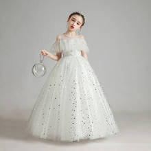 Новинка Платье для девочек элегантное детское платье принцессы для пианино для выступления свадебное детское платье для дня рождения 2024 - купить недорого