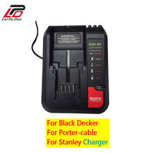 Carregador de bateria para substituição, para pilhas de 10.8v-20v 2a li-ion pcc692l lbx20 pcc690l para recomendador preto, cabo para bateria de stanley 2024 - compre barato