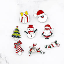 Pin elegante esmalte árbol de Navidad para mujer, ropa de Navidad, alfiler para el pecho, accesorios, joyería, broche pintado 2024 - compra barato
