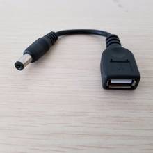 Adaptador macho dc 5.5mm x 2.1mm para usb tipo a fêmea cabo de alimentação de extensão 12cm 2024 - compre barato