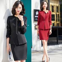 Fashion Black Blazer Women Business Suits with Skirt and Jacket Set Ladies Work Wear Clothes Office Uniform Styles 2024 - buy cheap