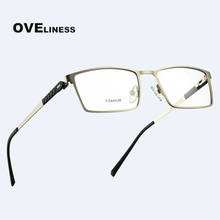 Armações de óculos de grau masculino, armações de óculos ópticos da moda para homens, óculos de grau da miopia, armação de metal completa, 2020 2024 - compre barato