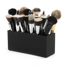 Organizador de maquiagem acrílica preto/branco/transparente, suporte de batom, ferramentas de armazenamento, caixa organizadora de acessórios de pincéis 2024 - compre barato