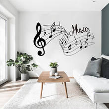 Wall Stickers Fashion Melody Wall Stickers Music Songs Music Notes Room Office Decoration Removable Music Stickers 2024 - buy cheap