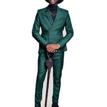 Мужской двубортный смокинг, Свадебный костюм зеленого цвета, приталенный пиджак для вечерние, 2021 2024 - купить недорого
