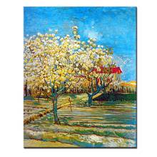 Orchard in Blossom Hand Painted Reproduction Vincent Van Gogh Trees Flowers Oil Paintings On Canvas Wall Art For Home Decoration 2024 - buy cheap