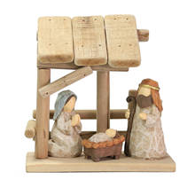 Escena de la Natividad de la cuna de Navidad, figuritas de resina de Jesús, adorno de Natividad, conjunto estable para el hogar, figuras de decoración de la Iglesia, juguete para regalo 2024 - compra barato